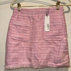 BB Dakota Blush Tweed Skirt